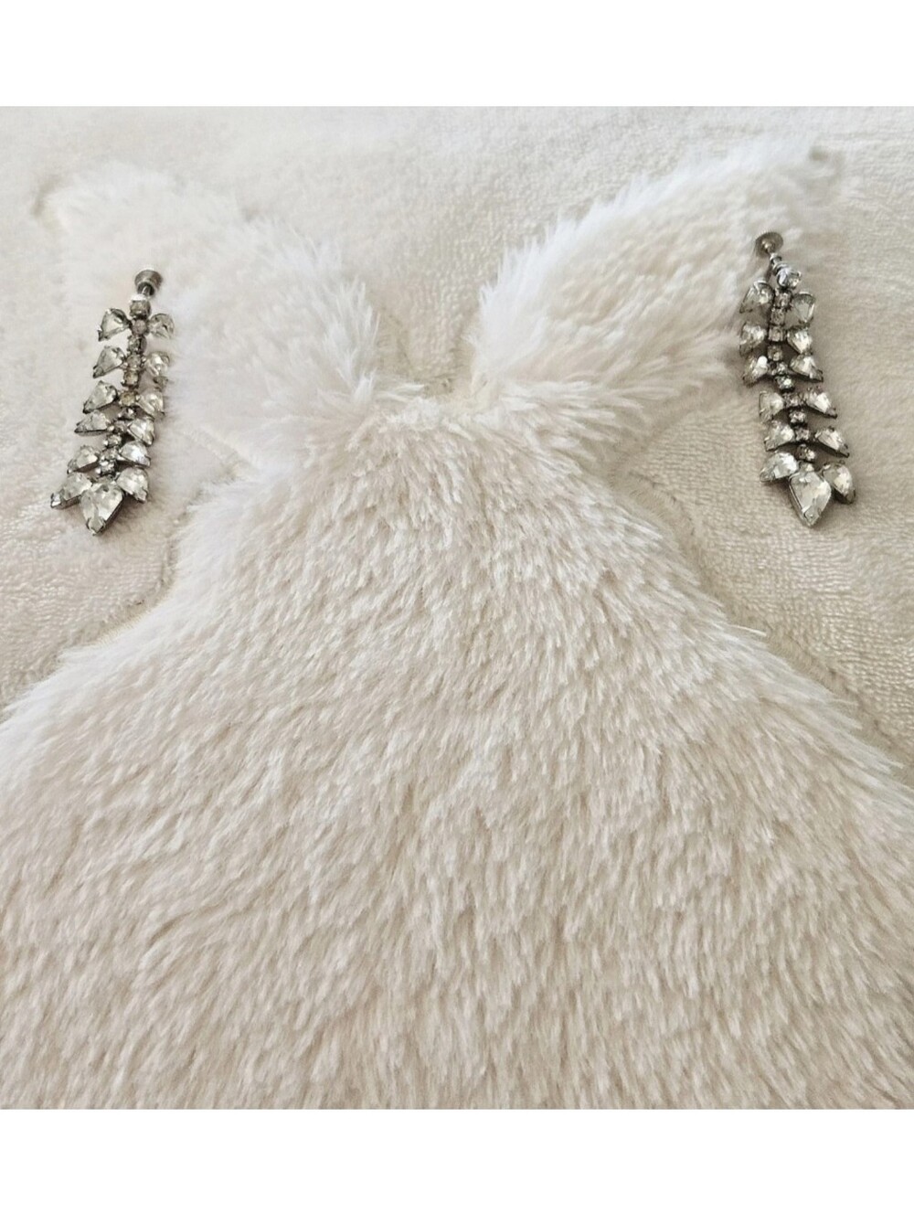 Vtg 1950s/60s Teardrop Dangle Earrings, Rhinestone, Party, Formal
